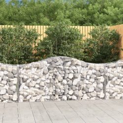 12 db íves horganyzott vas gabion kosár 200x50x80/100 cm