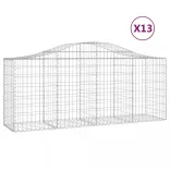 13 db íves horganyzott vas gabion kosár 200x50x80/100 cm
