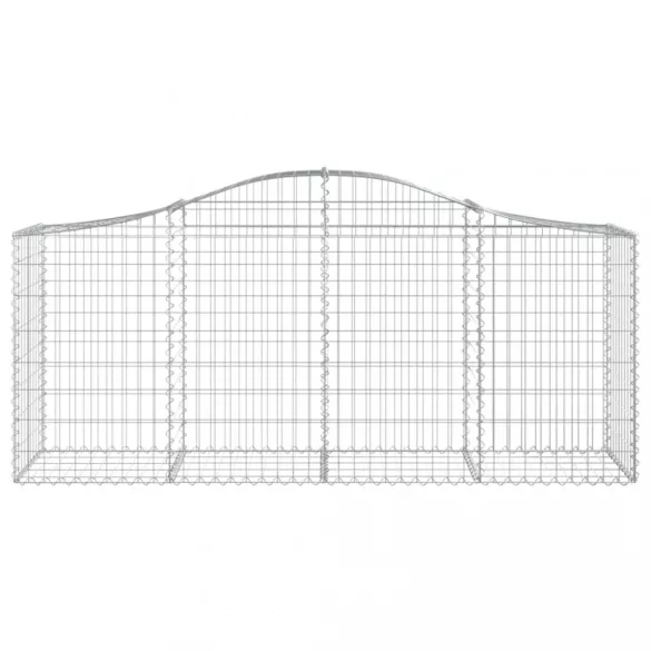 15 db íves horganyzott vas gabion kosár 200x50x80/100 cm
