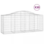 30 db íves horganyzott vas gabion kosár 200x50x80/100 cm