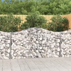   2 db íves horganyzott vas gabion kosár 200 x 50 x 100/120 cm