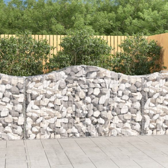 2 db íves horganyzott vas gabion kosár 200 x 50 x 100/120 cm