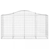 2 db íves horganyzott vas gabion kosár 200 x 50 x 100/120 cm