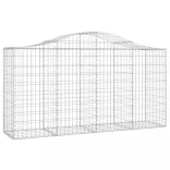 3 db íves horganyzott vas gabion kosár 200 x 50 x 100/120 cm