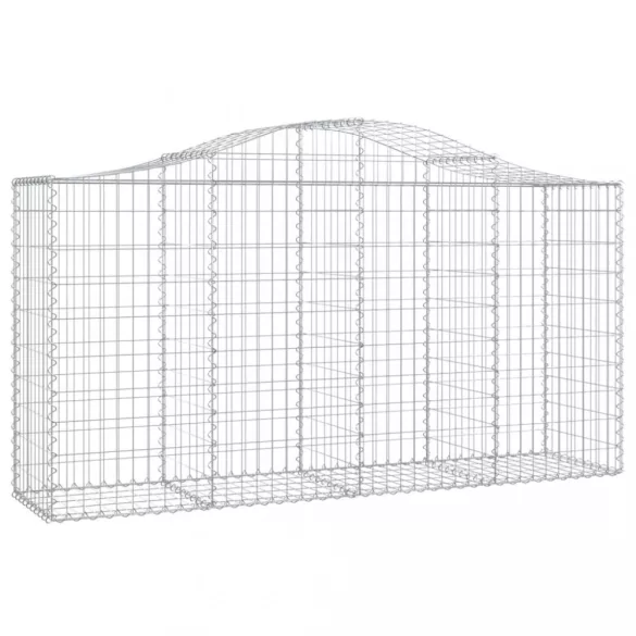 3 db íves horganyzott vas gabion kosár 200 x 50 x 100/120 cm