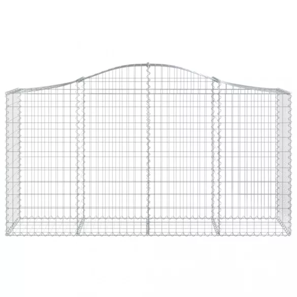 3 db íves horganyzott vas gabion kosár 200 x 50 x 100/120 cm