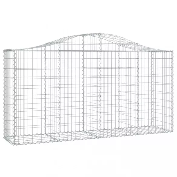 8 db íves horganyzott vas gabion kosár 200 x 50 x 100/120 cm