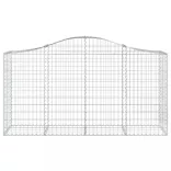 8 db íves horganyzott vas gabion kosár 200 x 50 x 100/120 cm