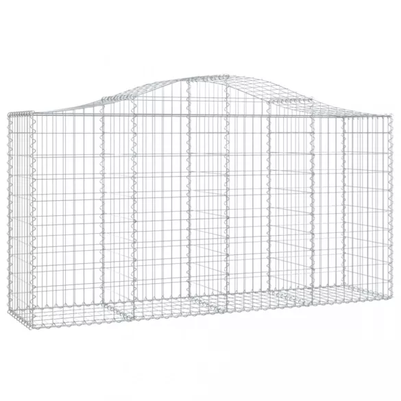12 db íves horganyzott vas gabion kosár 200x50x100/120 cm