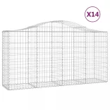14 db íves horganyzott vas gabion kosár 200x50x100/120 cm