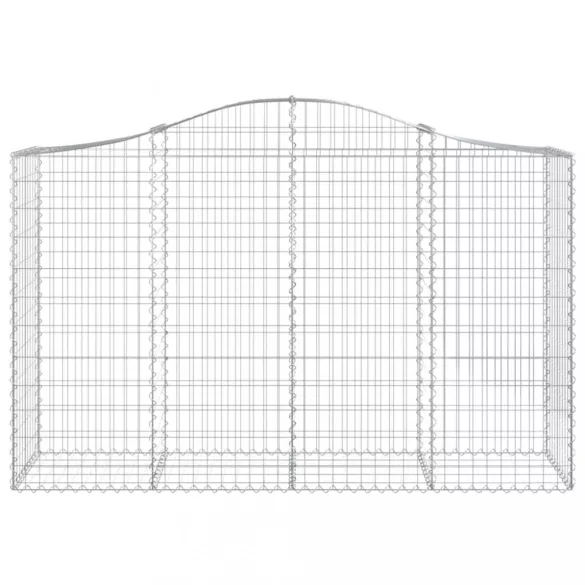 6 db íves horganyzott vas gabion kosár 200x50x120/140 cm