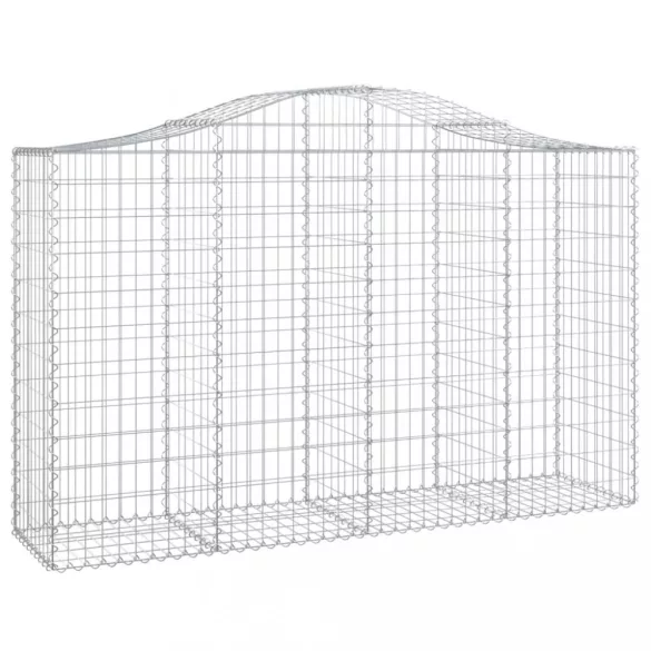 7 db íves horganyzott vas gabion kosár 200x50x120/140 cm