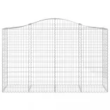 10 db íves horganyzott vas gabion kosár 200x50x120/140 cm