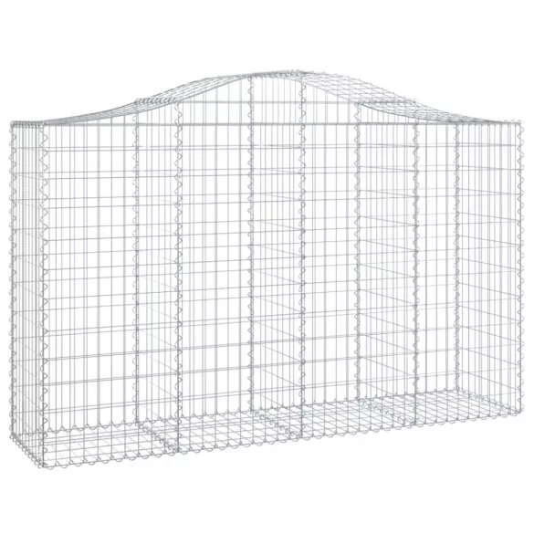 12 db íves horganyzott vas gabion kosár 200x50x120/140 cm