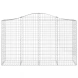 12 db íves horganyzott vas gabion kosár 200x50x120/140 cm