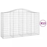 13 db íves horganyzott vas gabion kosár 200x50x120/140 cm