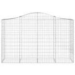 14 db íves horganyzott vas gabion kosár 200x50x120/140 cm
