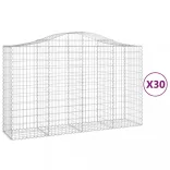 30 db íves horganyzott vas gabion kosár 200x50x120/140 cm
