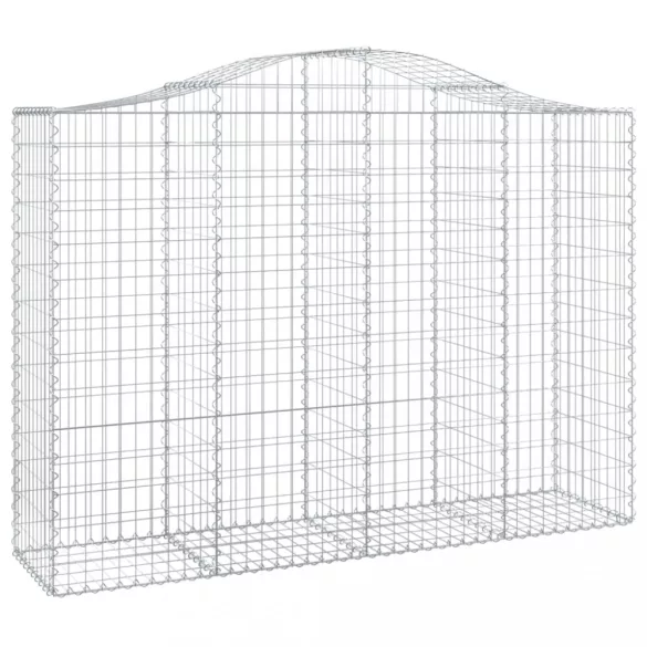 2 db íves horganyzott vas gabion kosár 200x50x140/160 cm