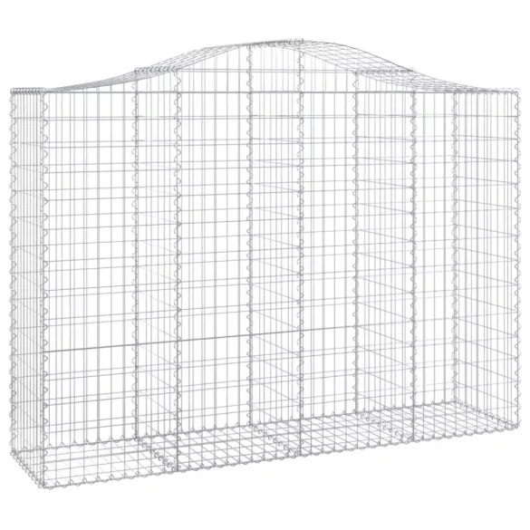 3 db íves horganyzott vas gabion kosár 200x50x140/160 cm