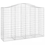 5 db íves horganyzott vas gabion kosár 200x50x140/160 cm