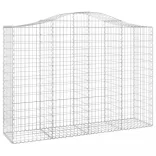 10 db íves horganyzott vas gabion kosár 200x50x140/160 cm