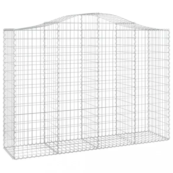 10 db íves horganyzott vas gabion kosár 200x50x140/160 cm