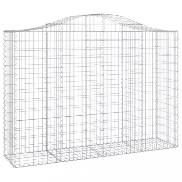 12 db íves horganyzott vas gabion kosár 200x50x140/160 cm