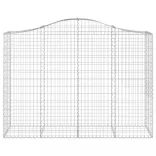 15 db íves horganyzott vas gabion kosár 200x50x140/160 cm
