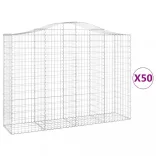 50 db íves horganyzott vas gabion kosár 200x50x140/160 cm