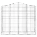 3 db íves horganyzott vas gabion kosár 200x50x160/180 cm