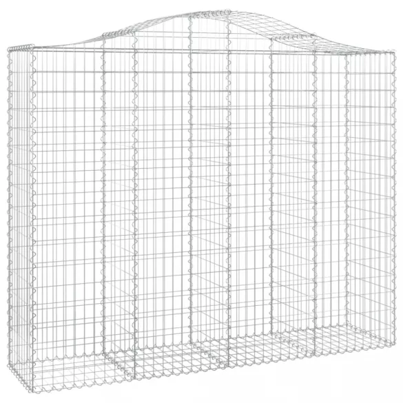7 db íves horganyzott vas gabion kosár 200x50x160/180 cm