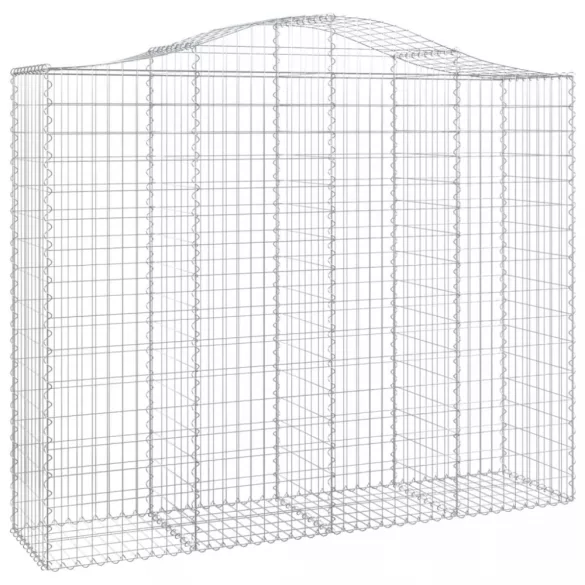 10 db íves horganyzott vas gabion kosár 200x50x160/180 cm