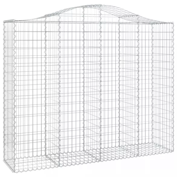 12 db íves horganyzott vas gabion kosár 200x50x160/180 cm