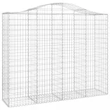 15 db íves horganyzott vas gabion kosár 200x50x160/180 cm