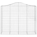 15 db íves horganyzott vas gabion kosár 200x50x160/180 cm