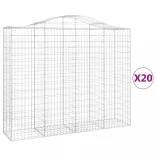 20 db íves horganyzott vas gabion kosár 200x50x160/180 cm