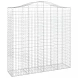2 db íves horganyzott vas gabion kosár 200x50x200/220 cm