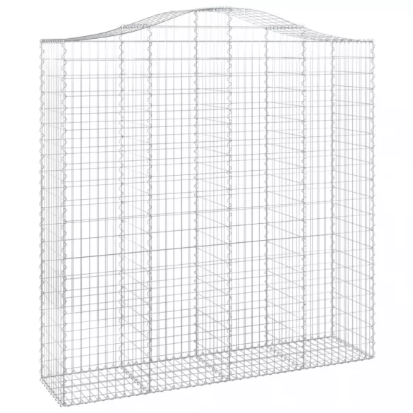 2 db íves horganyzott vas gabion kosár 200x50x200/220 cm