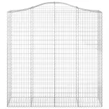 2 db íves horganyzott vas gabion kosár 200x50x200/220 cm