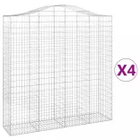 4 db íves horganyzott vas gabion kosár 200x50x200/220 cm