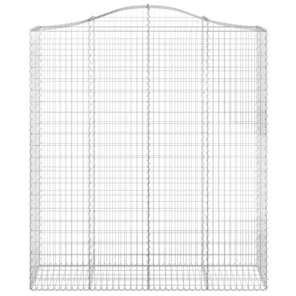 2 db íves horganyzott vas gabion kosár 200x50x220/240 cm