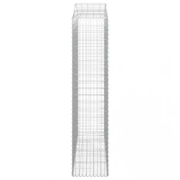 2 db íves horganyzott vas gabion kosár 200x50x220/240 cm