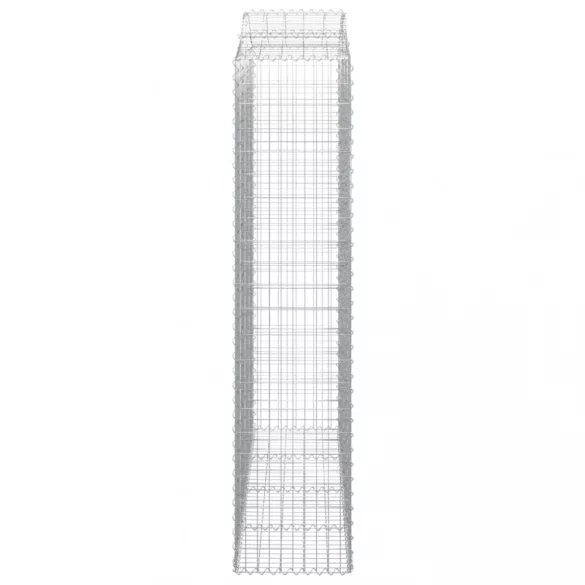 4 db íves horganyzott vas gabion kosár 200x50x220/240 cm