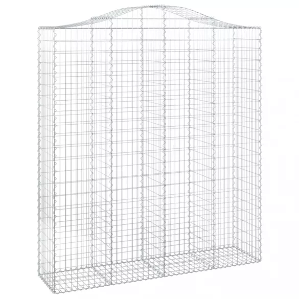 10 db íves horganyzott vas gabion kosár 200x50x220/240 cm