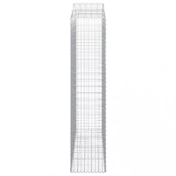 10 db íves horganyzott vas gabion kosár 200x50x220/240 cm