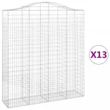 13 db íves horganyzott vas gabion kosár 200x50x220/240 cm