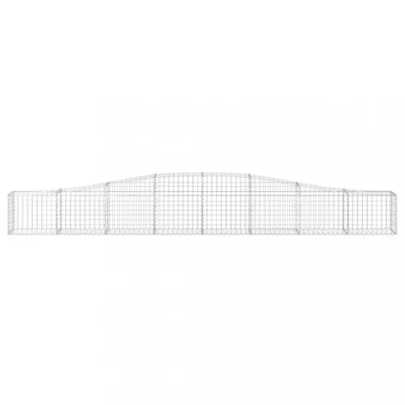 2 db íves horganyzott vas gabion kosár 400x30x40/60 cm