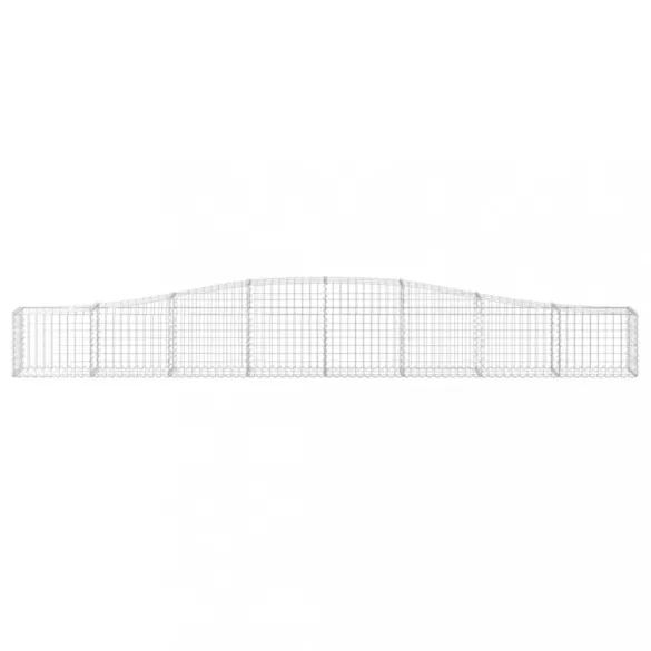 3 db íves horganyzott vas gabion kosár 400x30x40/60 cm