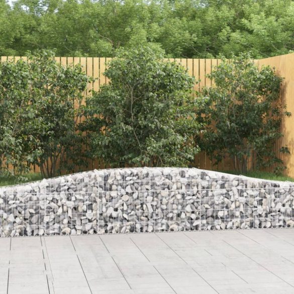 4 db íves horganyzott vas gabion kosár 400x30x40/60 cm